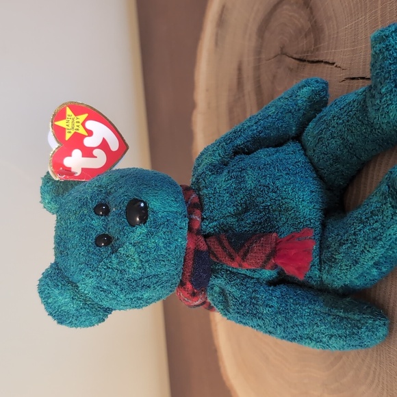 TY Beanie Babies 1999 WALLACE TEDDY Bear retired vintage TOY BD 1-25-99 - Picture 2 of 8